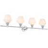 Elegant Lighting Gene 4 light Chrome and Frosted white glass Wall sconce - 4 of 4