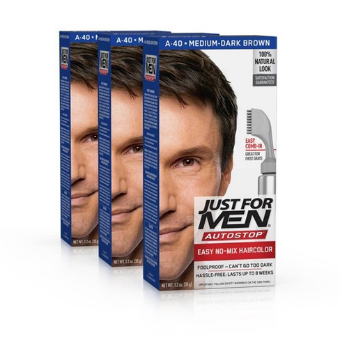 Just For Men Auto Stop Medium Dark Brown Permanent Hair Color