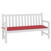vidaXL Outdoor Garden Bench Cushion, Comfortable Foam-Fiber Filling, Weather-Resistant Oxford Fabric Material, Red, 59.1" x 19.7" x 1.2" - 3 of 4