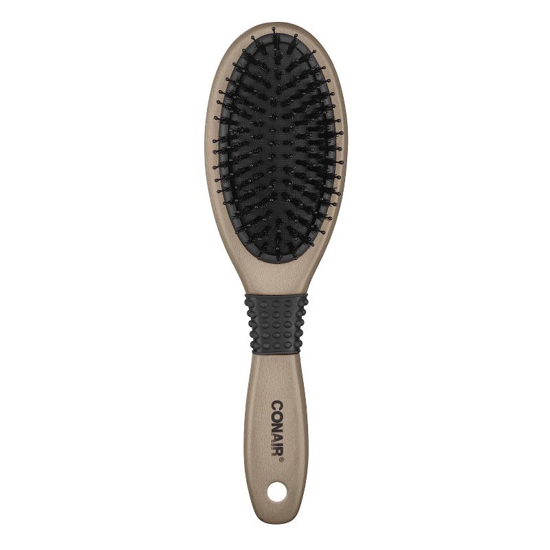 Conair Ceramic Wood Nylon &#38; Boar Bristle Cushion Hair Brush - All Hair, 1 of 7