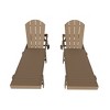 WestinTrends Malibu Adirondack Poly Reclining Chaise Lounge With Wheels (Set of 2pcs) - 2 of 3