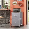 GALAXHERO  2 Drawer Mobile File Cabinet, Rolling Printer Stand, Fabric Vertical Filing Cabinet fits A4 or Letter Size for Home Office - 2 of 4