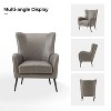Harpocrates Classic Armchair with wingback and nailhead trim | ARTFUL LIVING DESIGN - 3 of 4