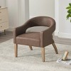 GlasFlength Accent Chairs Elegant Armchair Modern Side Chair Swivel Accent Chair Framed Armchair for Living Room, Brown, 26.2"*24"*29.1" - 2 of 4