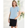 INSPIRE CHIC Women's Cutout Round Neck Cap Sleeve Casual Top - 3 of 4