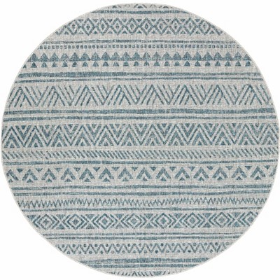 Hauteloom Novato Aqua All Over Pattern Performance Rug
