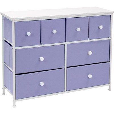 Sorbus 8 Drawers Chest Dresser Purple : Target