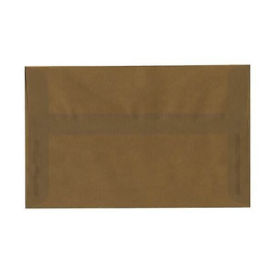 JAM Paper A10 Translucent Vellum Invitation Envelopes 6 x 9.5 Earth Brown PACV851I