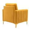 Set of 2 Iapygia Contemporary Tufted Wooden Upholstered Club Chair with Metal Legs for Bedroom Club Chair| ART OF LIVING DESIGNS - 4 of 4