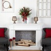Nearly Natural 28-in Holiday Winter Greenery, Berries and Plaid Bow Artificial Christmas Arrangement Home Décor - 4 of 4