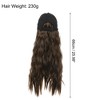 Unique Bargains Women's Baseball Cap with Hair Extensions Fluffy Curly Wavy Hairstyle Wig Hat 26" - 3 of 4