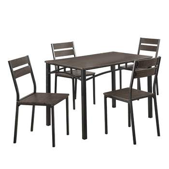 5pc Malsbary Industrial Dining Table Set Antique Brown - HOMES: Inside + Out