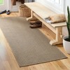 TOWN & COUNTRY BASICS Pax Herringbone Textured Solid Everwash® Washable Runner Area Rug, Low Pile, Non-Slip, Pet & Family Friendly, Brown, 2'5"x10'2" - 2 of 4