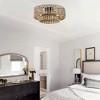 Parrot Uncle 15.75" Farmhouse Black Bohemian Flush Mount Ceiling Light - 2 of 4