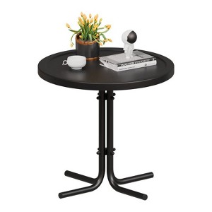 Karl Home |Patio Black Steel Side Table - 1 of 4