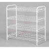 (2 Pack)4-Tier Steel Wire Shoe Organizer, Holds up to 12 Pairs, Arctic White - 3 of 4