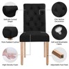 Yaheetech Set of 4 Tufted Upholstered Faux Leather Dining Chairs with Solid Wood Legs - 4 of 4