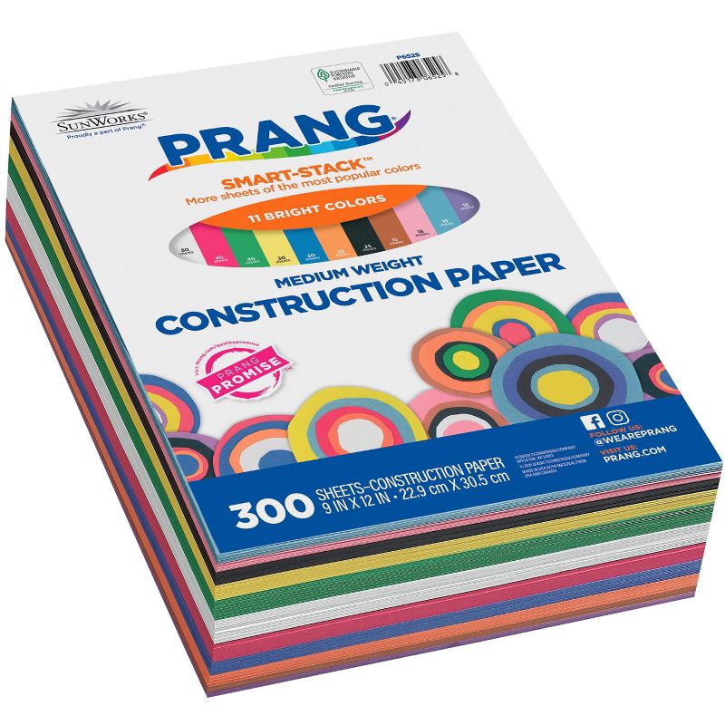 Prang Medium Weight Construction Paper, 9 x 12 Inches, Assorted Color, Pack of 300, 2 of 6