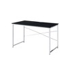 Metal Vanity Desk with X-Shape Cross Bar and Modern Design - 3 of 4