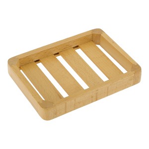 Unique Bargains Square Soap Dish 5.2"x3.43"x0.71" Brown 1 Pc - 1 of 4