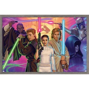 Trends International Star Wars: Attack of the Clones By Monica M. Magaña Framed Wall Poster Prints - 1 of 4