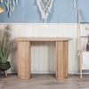 Nordlys Natural Solid Wood and Marble Top Console Sea Side Style Living Room - 2 of 4