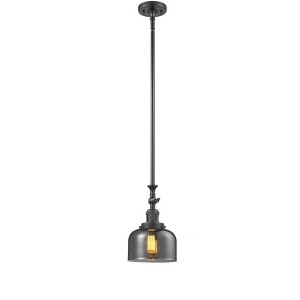 Bell - 1 Light Stem Hung Tiltable Mini Pendant In Industrial Style-14 Inches Tall and 8 Inches Wide - 1 of 1