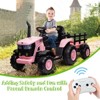 Kids Ride On Tractor, 12V Ride On Toy Car with Remote Control, Electric Vehicles Toy with LED Headlights & USB - 3 of 4