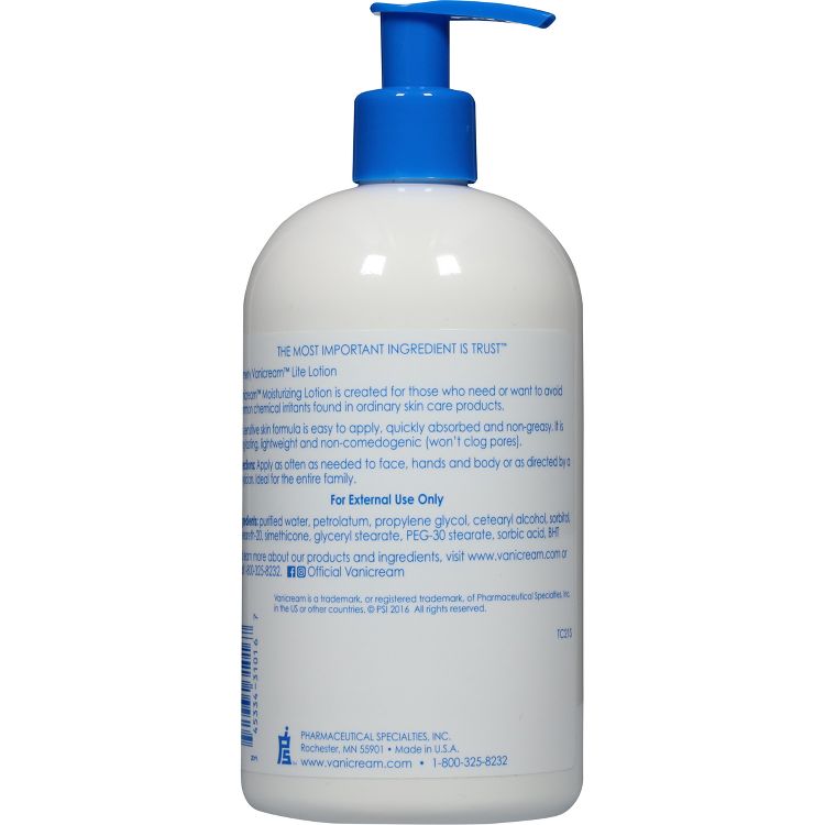 Vanicream Moisturizing Lotion for Sensitive Skin - Unscented - 16oz: Pump Bottle, Hypoallergenic, Vegan, Gluten-Free, 2 of 6