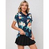 Womens Polo Shirts Short Sleeve Summer Printed Tops 2025 Lightweight Athletic Golf Tennis Shirts - 4 of 4