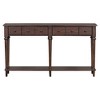 Grungis Retro Console Table with 4 Drawers and Sturdy Structure,Entryway Table with Open Shelf,Console Table for Living Room - 3 of 4