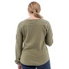 Aventura Clothing Women's Nyla Embroidered Long Sleeve Split Neck Blouse - 2 of 4