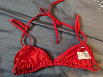 Women s Fruit Charm Double Tunnel Triangle Bikini Top Wild Fable Red L Target