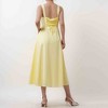 Women's Elegant Pleated Midi Dress - Sleeveless Slim Fit Cocktail Dress with Lining Cherie Code - 4 of 4