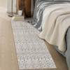 Faux Wool Boho Vintage Floral Printed Area Rug Ultra Thin Low Pile Machine Washable Stain Resistant Non Shedding Pet Friendly Floor Rug with Non Slip - 3 of 4