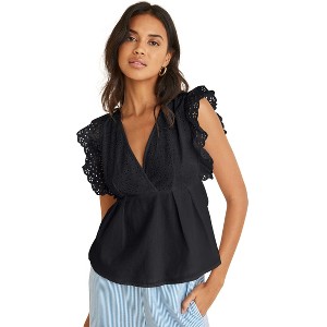 VENUS Womens Eyelet Ruffle Tank - 1 of 4