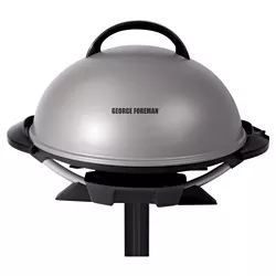 George Foreman 15 Serving Indoor/Outdoor Electric Grill - Silver GFO240S