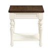 Joanna End Table Ivory/Mocha - Steve Silver Co.: Farmhouse Style, Rubberwood Frame, MDF Veneer Top - 4 of 4