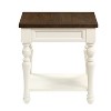 Joanna End Table Ivory/Mocha - Steve Silver Co.: Farmhouse Style, Rubberwood Frame, MDF Veneer Top - image 4 of 4