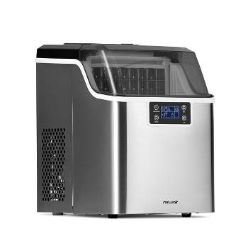 Newair Countertop Clear Ice Maker, 45 Lbs. Of Ice A Day With Frozenfalltm Technology, Custom Ice Thickness Settings, 1-gallon Water Bottle Dispenser