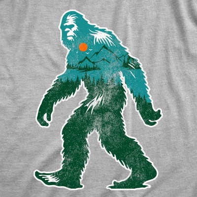 Мужские футболки Crazy Dog T-Shirts, Inc. Mens Funny T Shirts Nature Bigfoot Sarcastic Sasquatch Graphic Novelty Tee For Men - Crazy Dog Men's T Shirt For Campers Light Grey L — фото 2