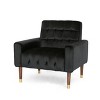 CAVINAS Velvet Accent Chair with Mid-Height Tufted Backrest,Modern Upholstered Living Room Chairs,Reading Chairs for Living Room - 2 of 4