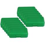 Romanoff Products Romanoff Plastic Latch Pencil Case Green Pack of 12 (ROM60205-12)