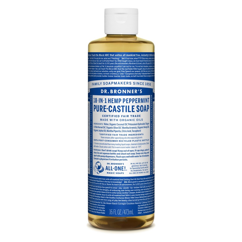 Dr. Bronner s Pure Castile Soap - Peppermint (16 oz.)