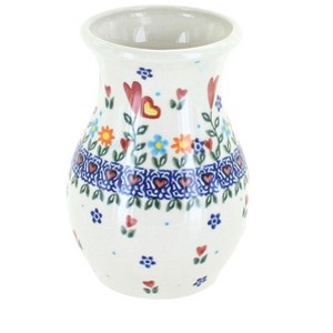 Blue Rose Polish Pottery 391 Vena Vase - 1 of 2