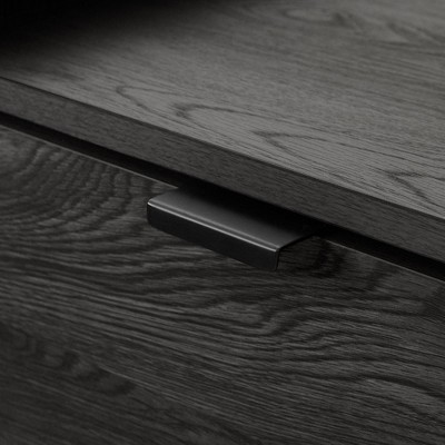 Gray Oak 75" TV Stand with Cabinet and Storage Shelves