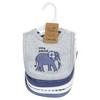 Touched by Nature Infant Boy Organic Cotton Bibs, Blue Peanut, One Size - 2 of 4