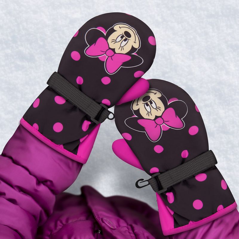 Disney Minnie Mouse Girls Winter Insulate Snow Ski Gloves or Mittens, Ages 2-7, 2 of 4