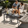 Crestlive Products Outdoor Side Table Aluminum Rectangular Side/End Table, Small Patio Coffee Bistro Table - 2 of 4