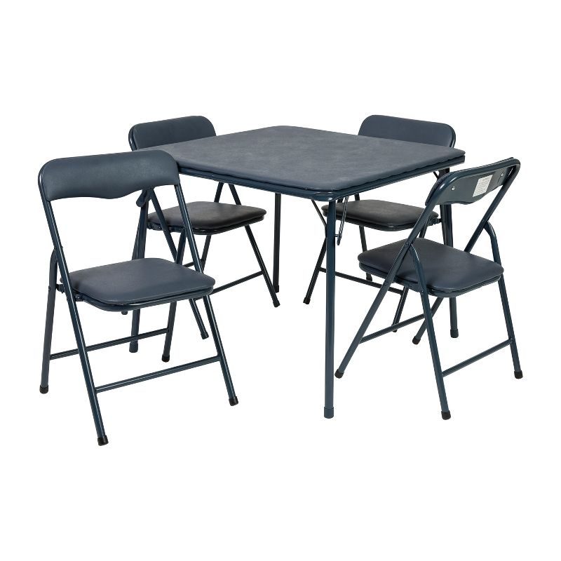 Emma and Oliver Kids 5 Piece Folding Table and Chair Set - Kids Activity Table Set, 1 of 13